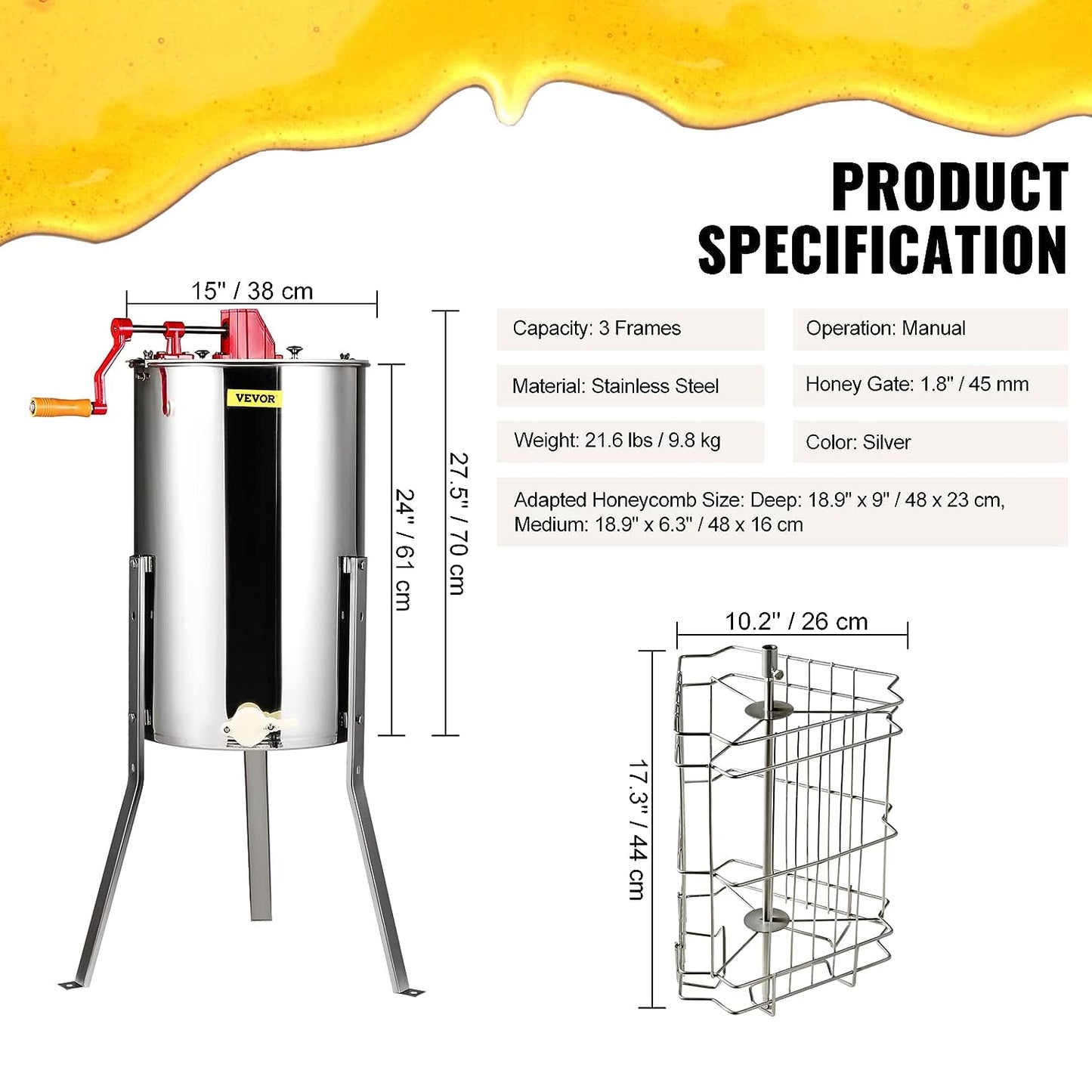 3-Frame Manual Extractor VEVOR