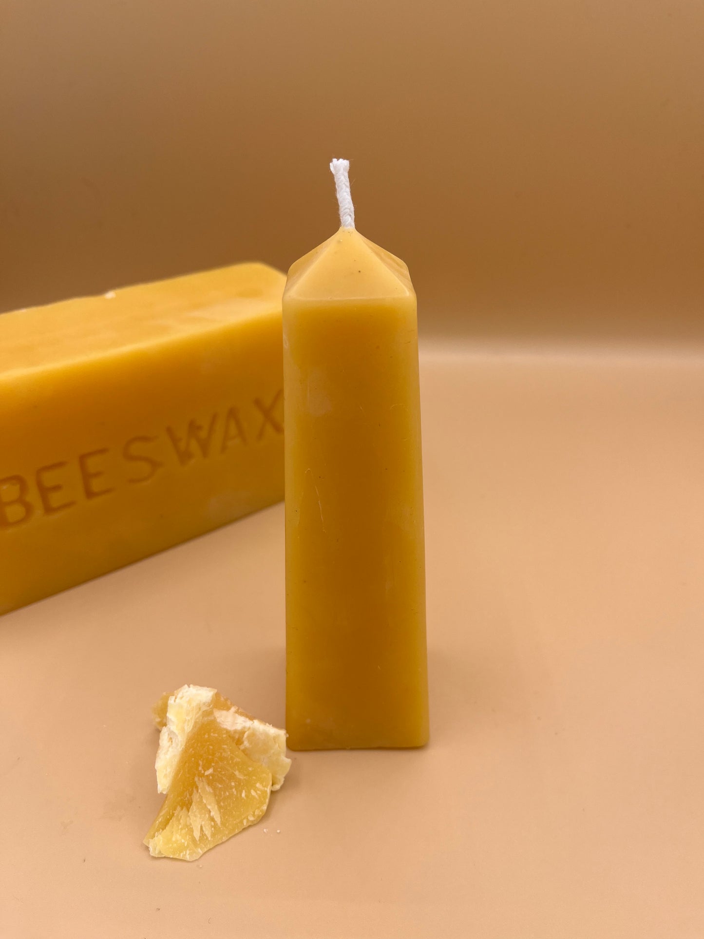 Small Obelisk Beeswax Candle
