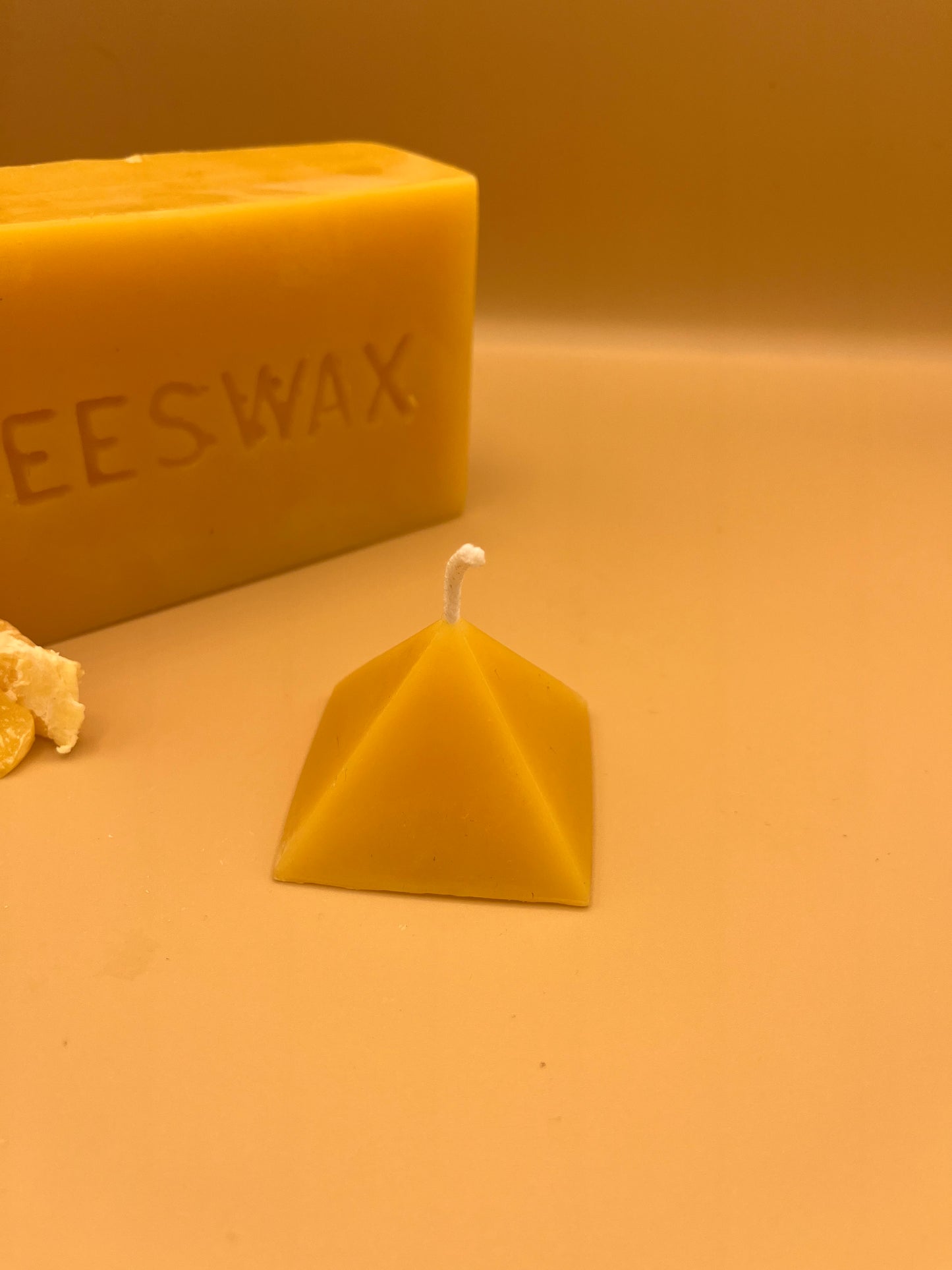 Pyramid Beeswax Candle