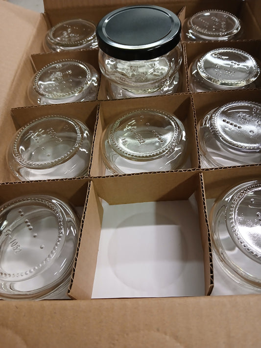 Case of 130g Jars with Lids (empty)