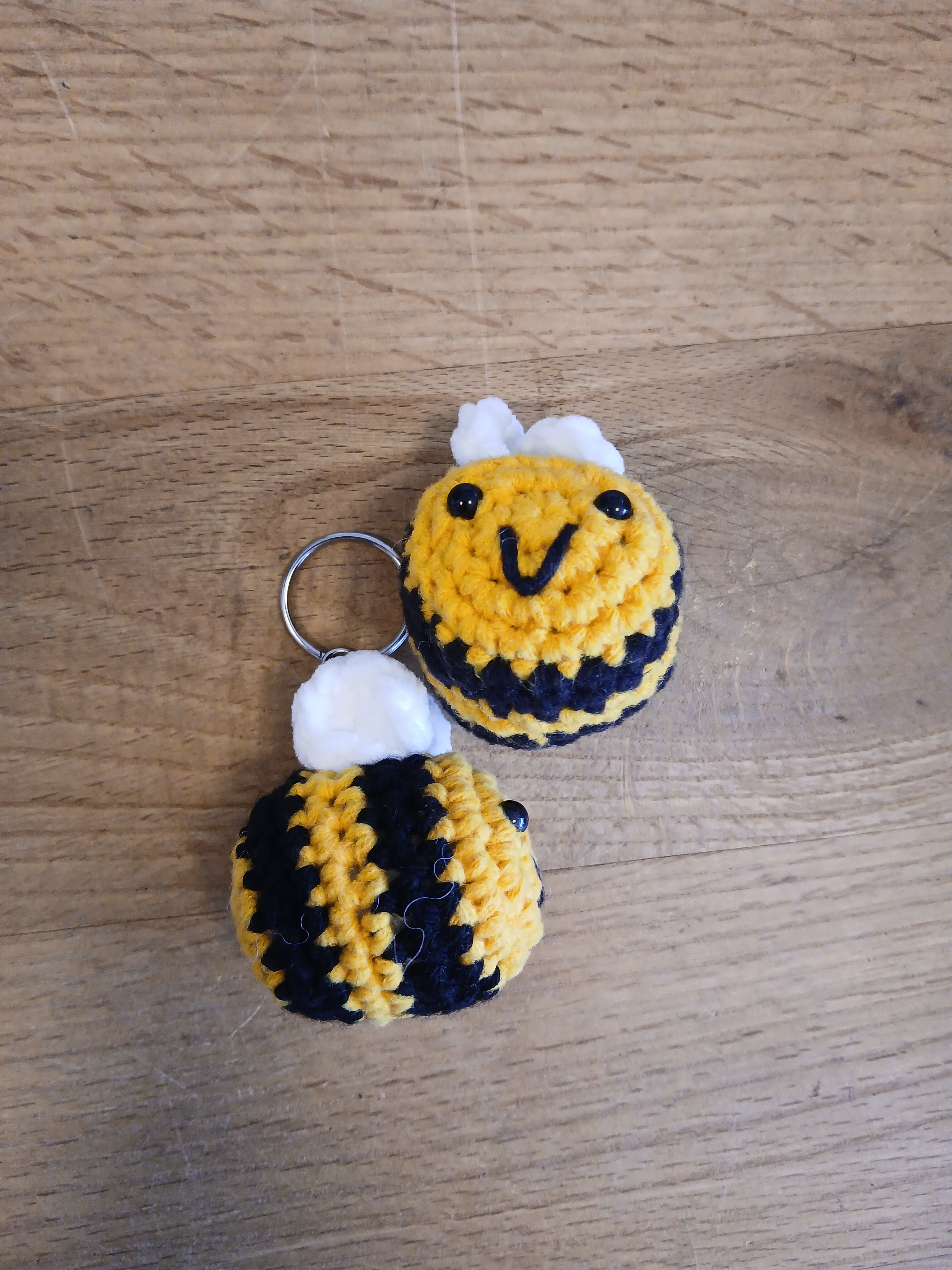 Bee Shape Key Crocheted Bee Key Chain – Humble Bee