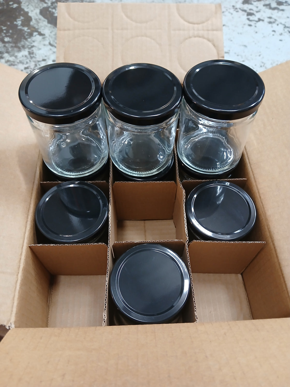 Case of 330g Jars with Lids (empty)