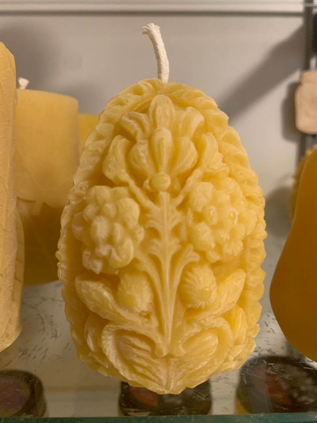 Beeswax Egg Candle