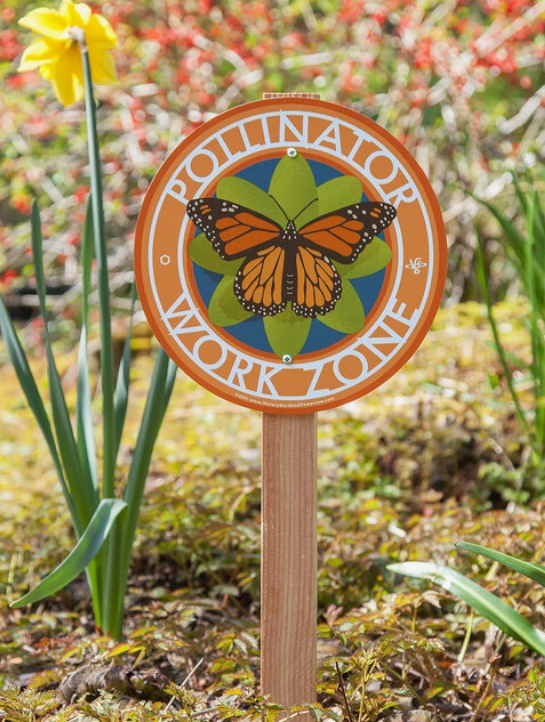 Butterfly Pollinator Work Zone - Sign