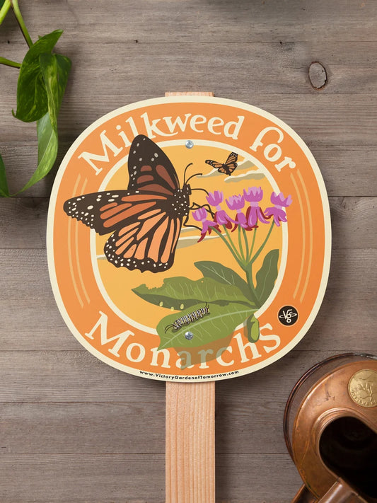 Milkweed for Monarch Sign - with Post