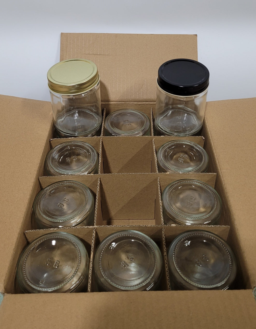 Case of 330g Jars with Lids (empty)